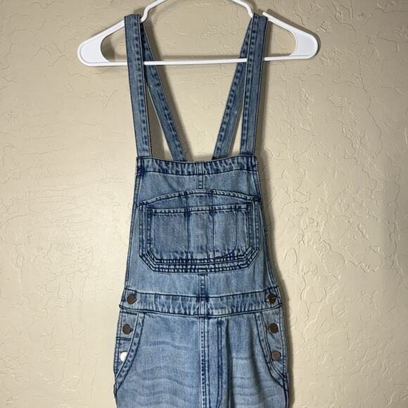 Anthropologie Joe’s Jeans Wide Leg Denim Bib Overalls. size small - Picture 3 of 9
